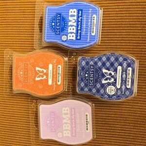 Scentsy Bars, Set of 4. Fuzzy Banket/Cozy Spice/Homestead Holiday/Thunde…